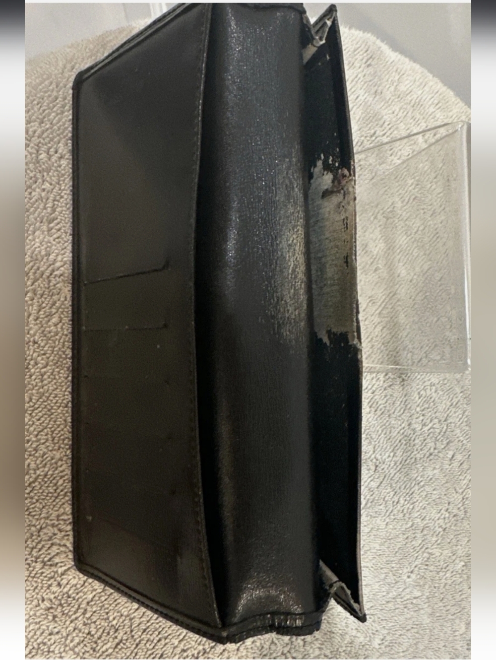 LV Louis Vuitton Black Epi Leather Long Wallet - Picture 4 of 8